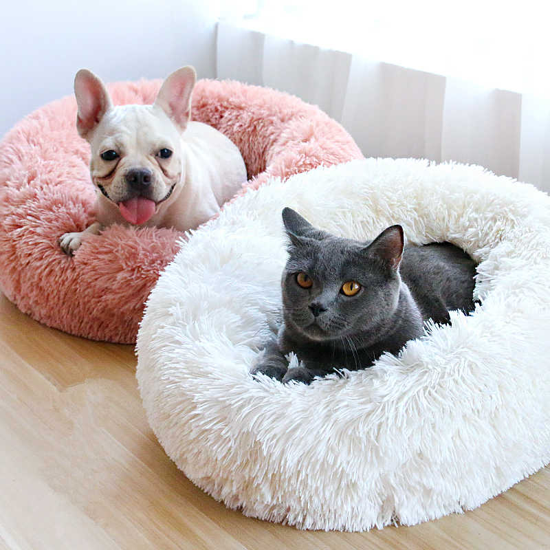 Cuccia Calmante a Ciambella per Cani e Gatti