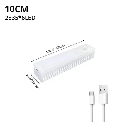 Luce LED con sensore di movimento applicata in armadio