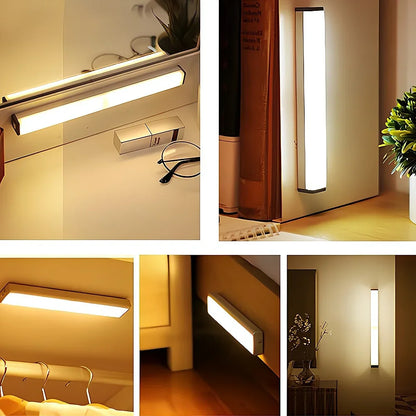 Luce LED con sensore di movimento installata in diversi ambienti della casa